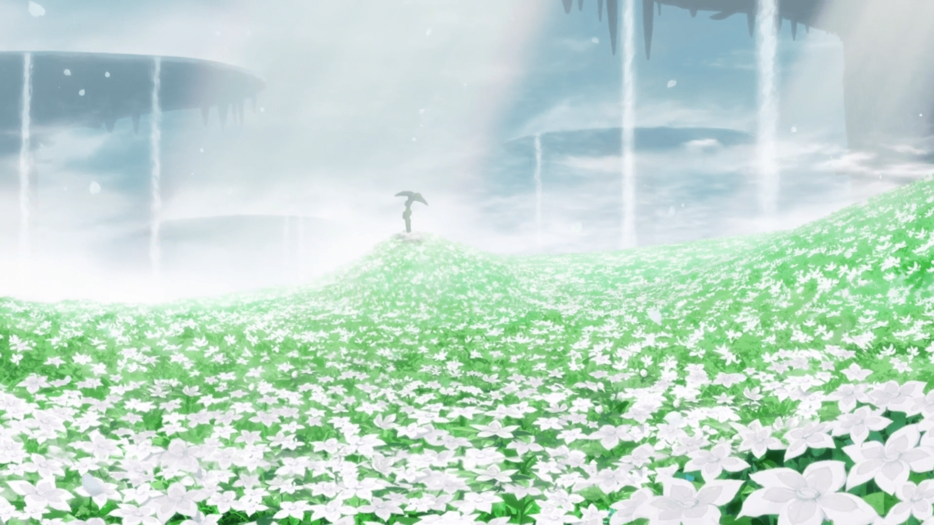 Anime Flower Field Scenery Wallpapers Wallpaper Cave