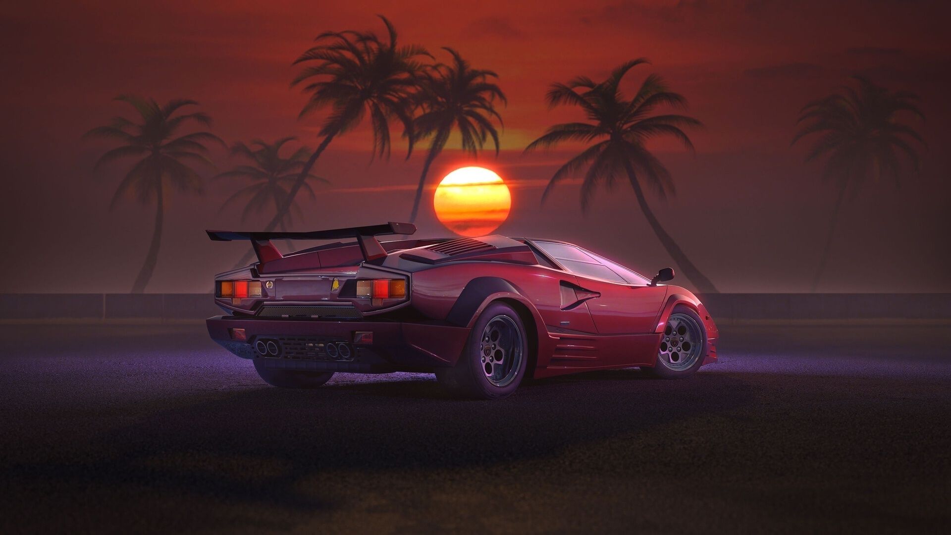 Retro Car Sunset Wallpapers Wallpaper Cave