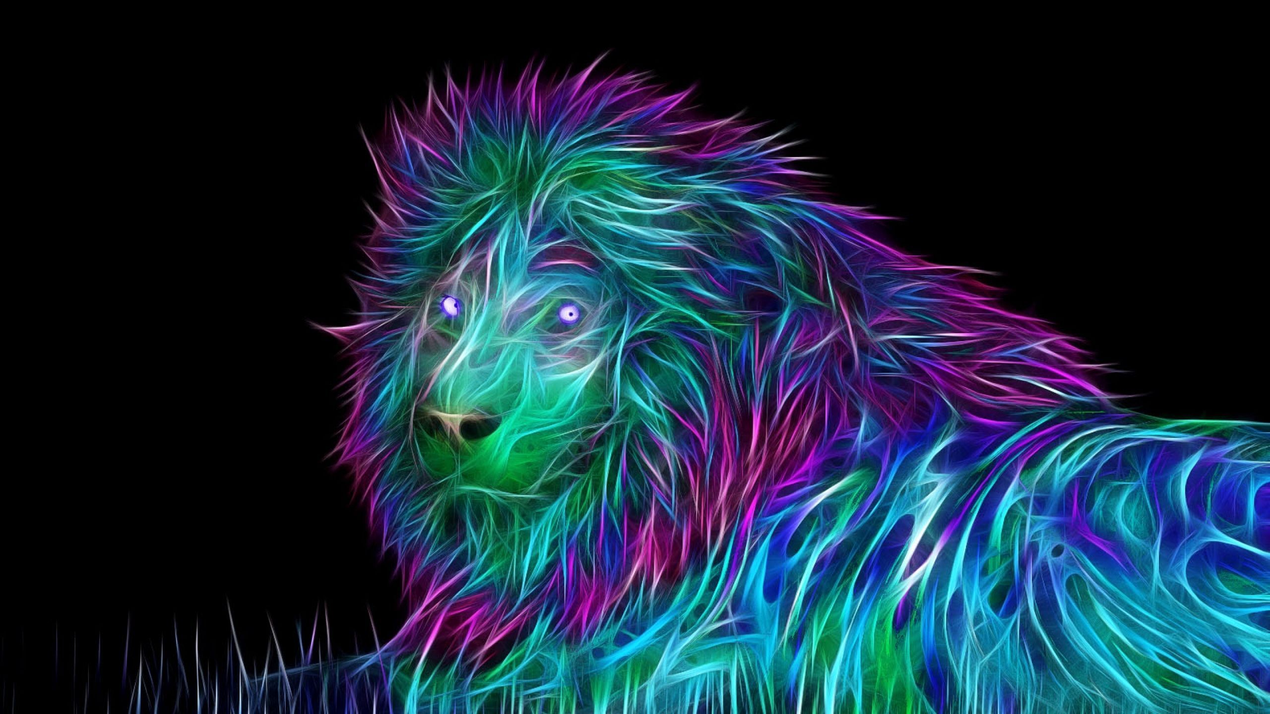 Neon Lion Wallpapers Wallpaper Cave