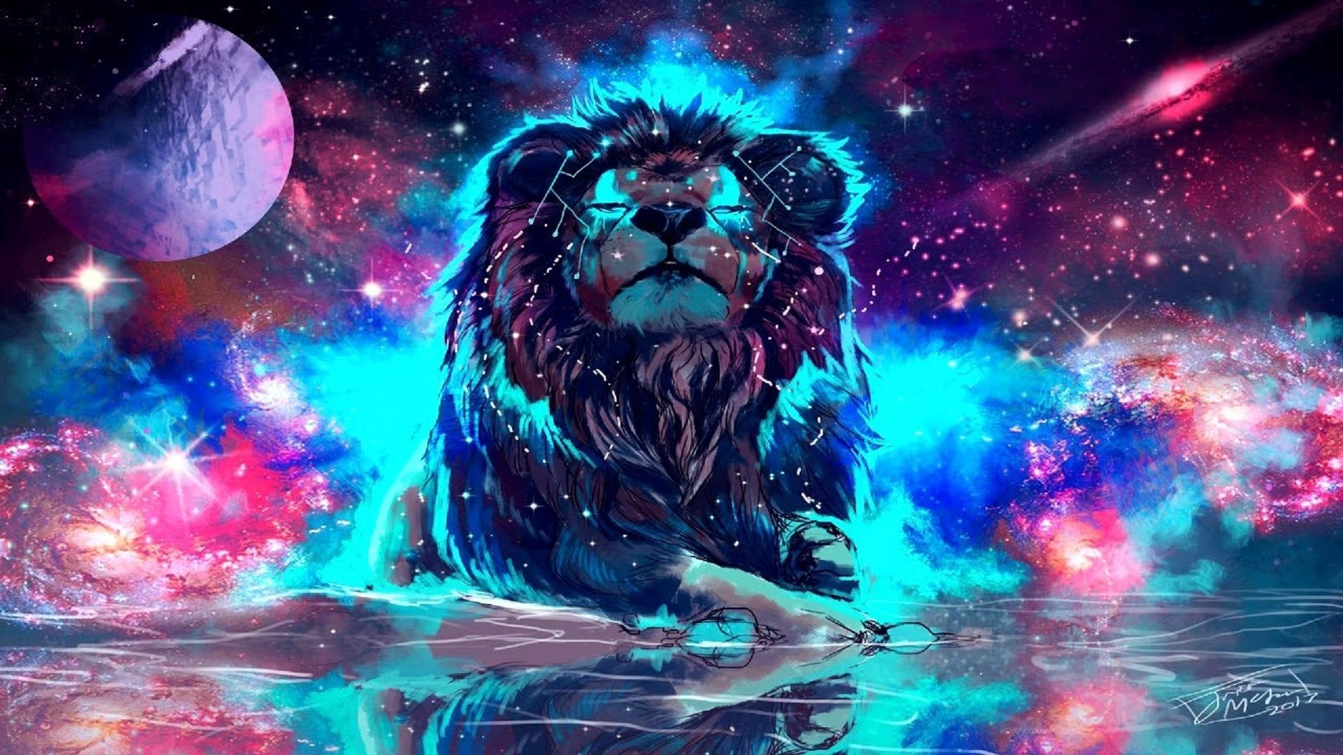 Neon Lion Wallpapers Wallpaper Cave