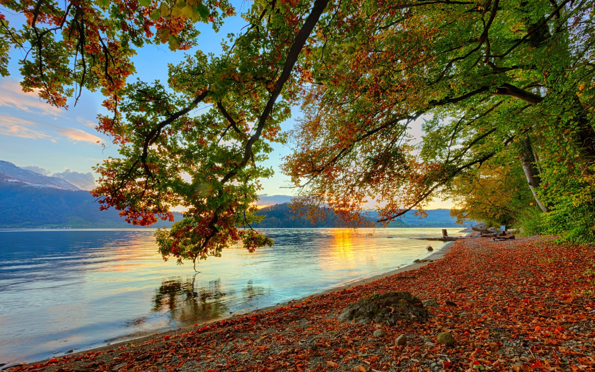 Autumn Sunrise Over Lake Wallpapers Wallpaper Cave