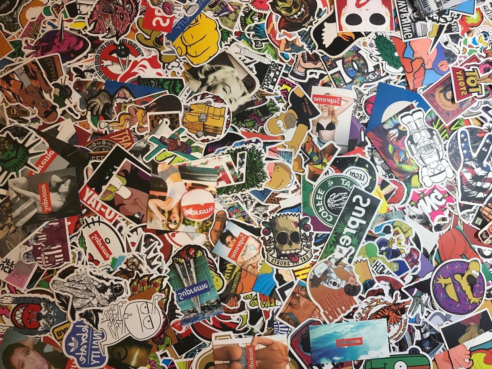 Supreme Stickers Wallpapers Wallpaper Cave