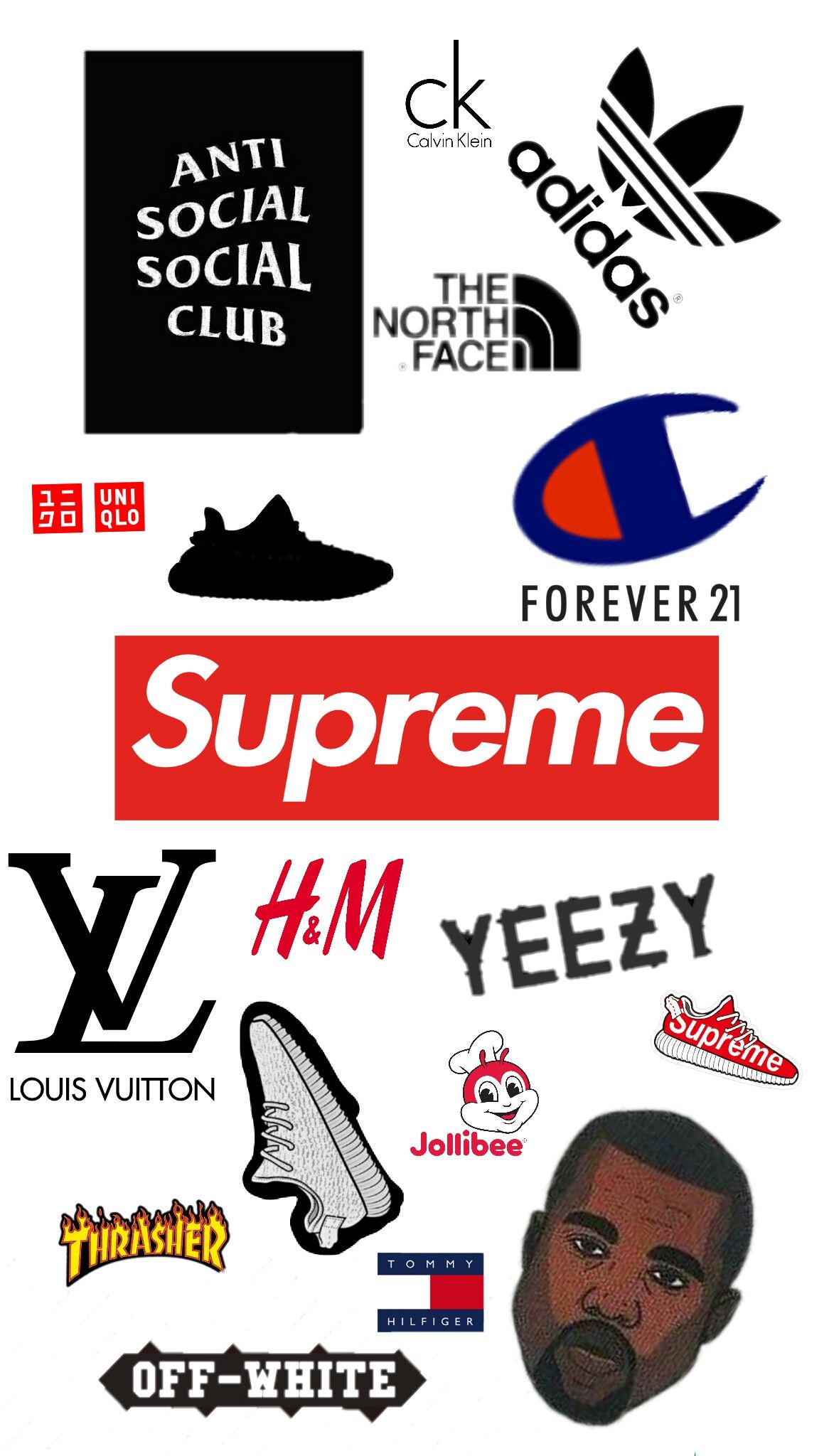 Supreme Stickers Wallpapers Wallpaper Cave