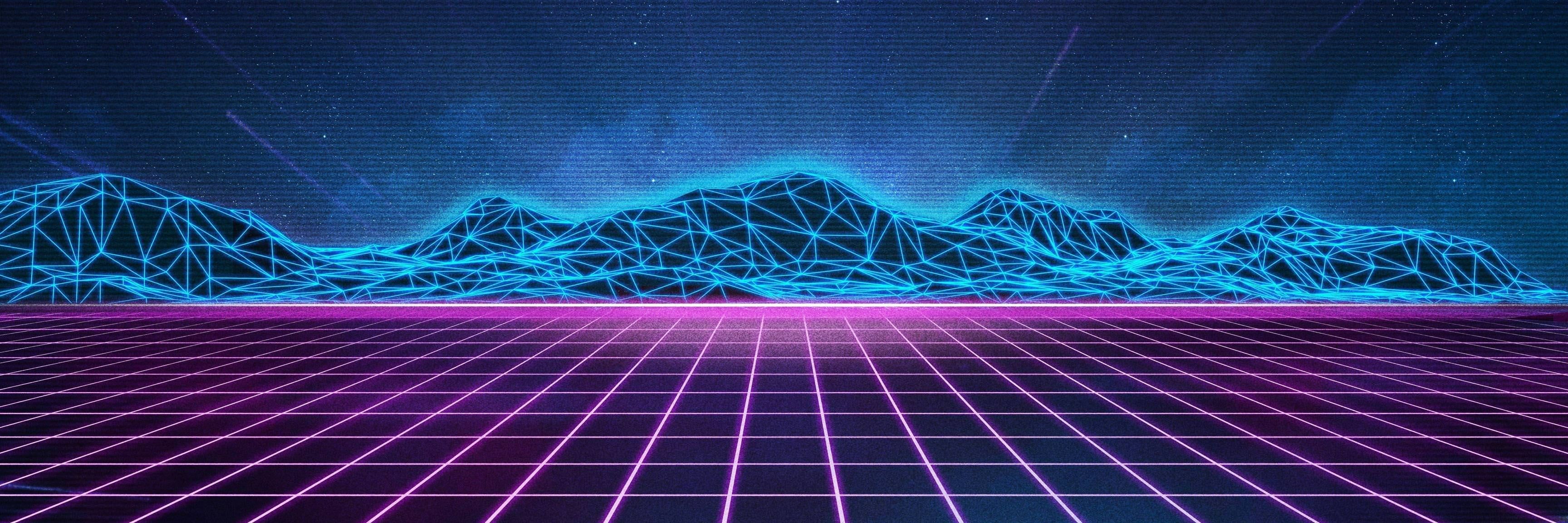 Retro Blue And Purple Wallpapers Wallpaper Cave