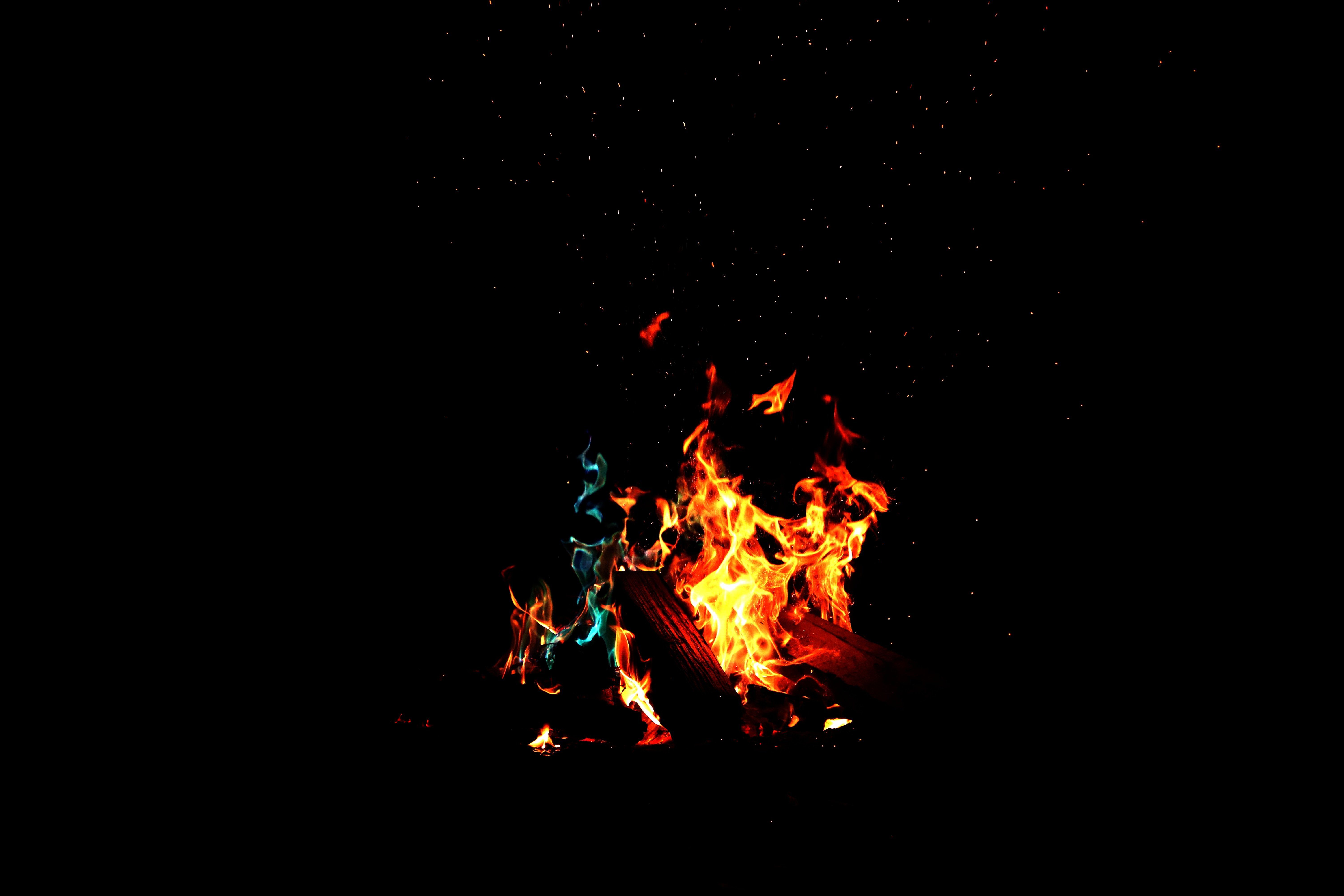 Black Red Fire Wallpaper