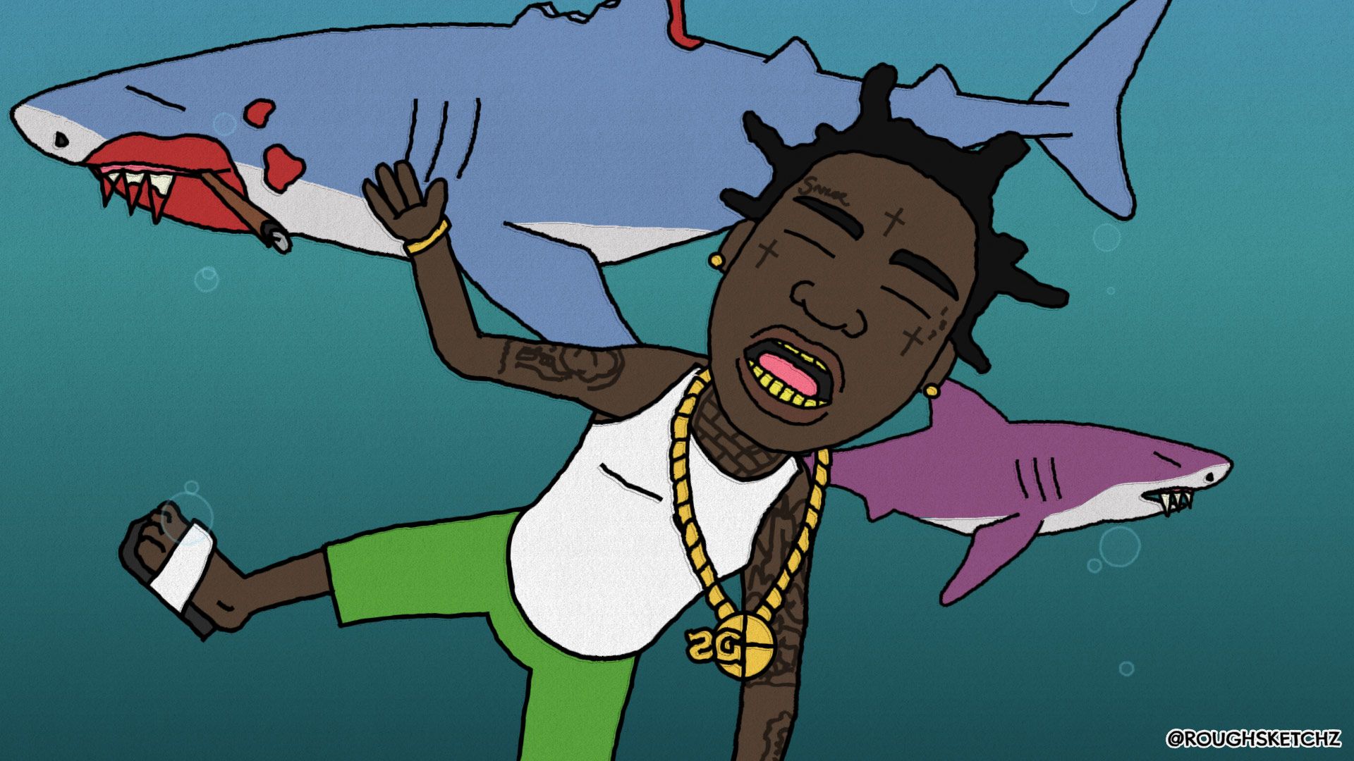 Kodak Black Cartoon Wallpapers Wallpaper Cave