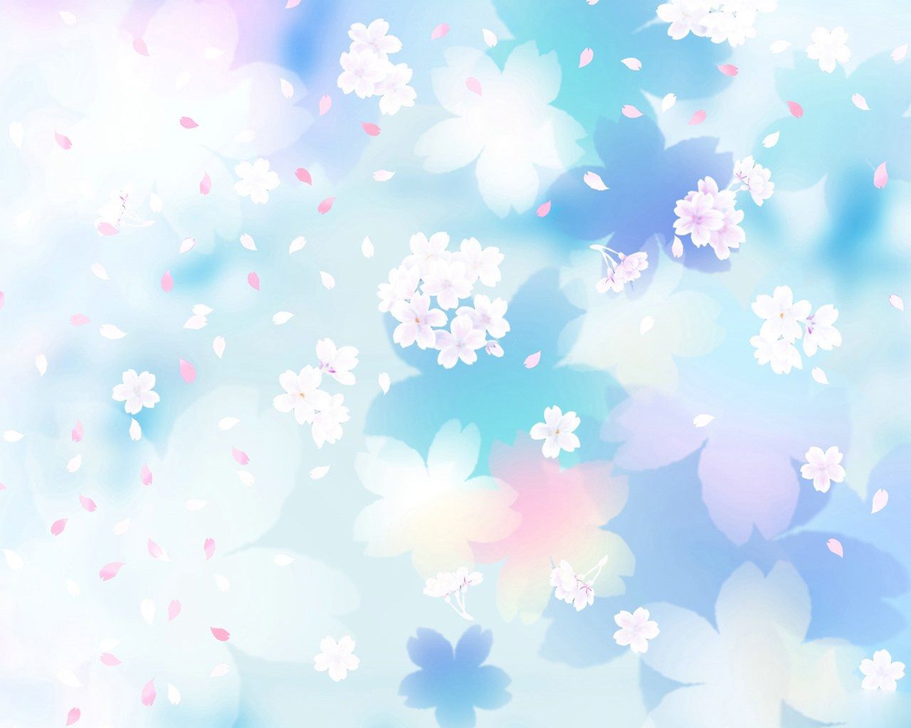 Blue Flowers Anime Wallpapers Wallpaper Cave