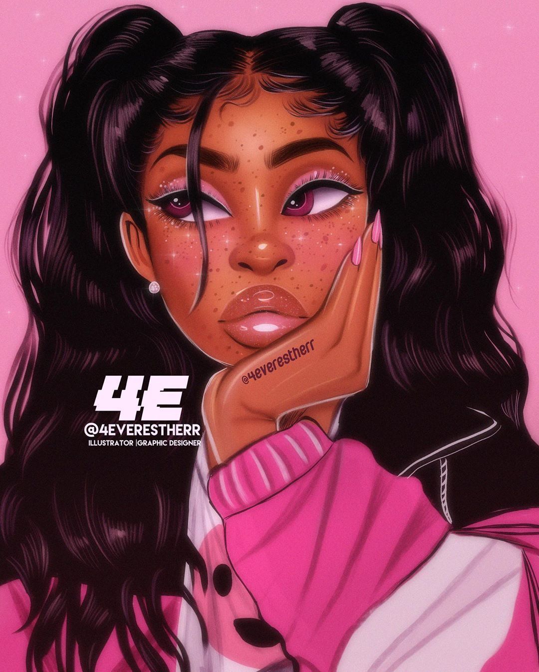 Swag Black Girl Cartoon Wallpapers Wallpaper Cave