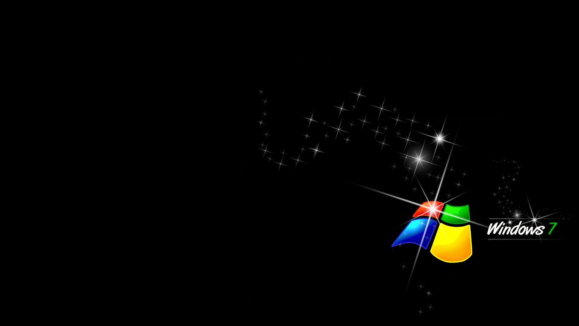 Windows 7 Black Desktop Background