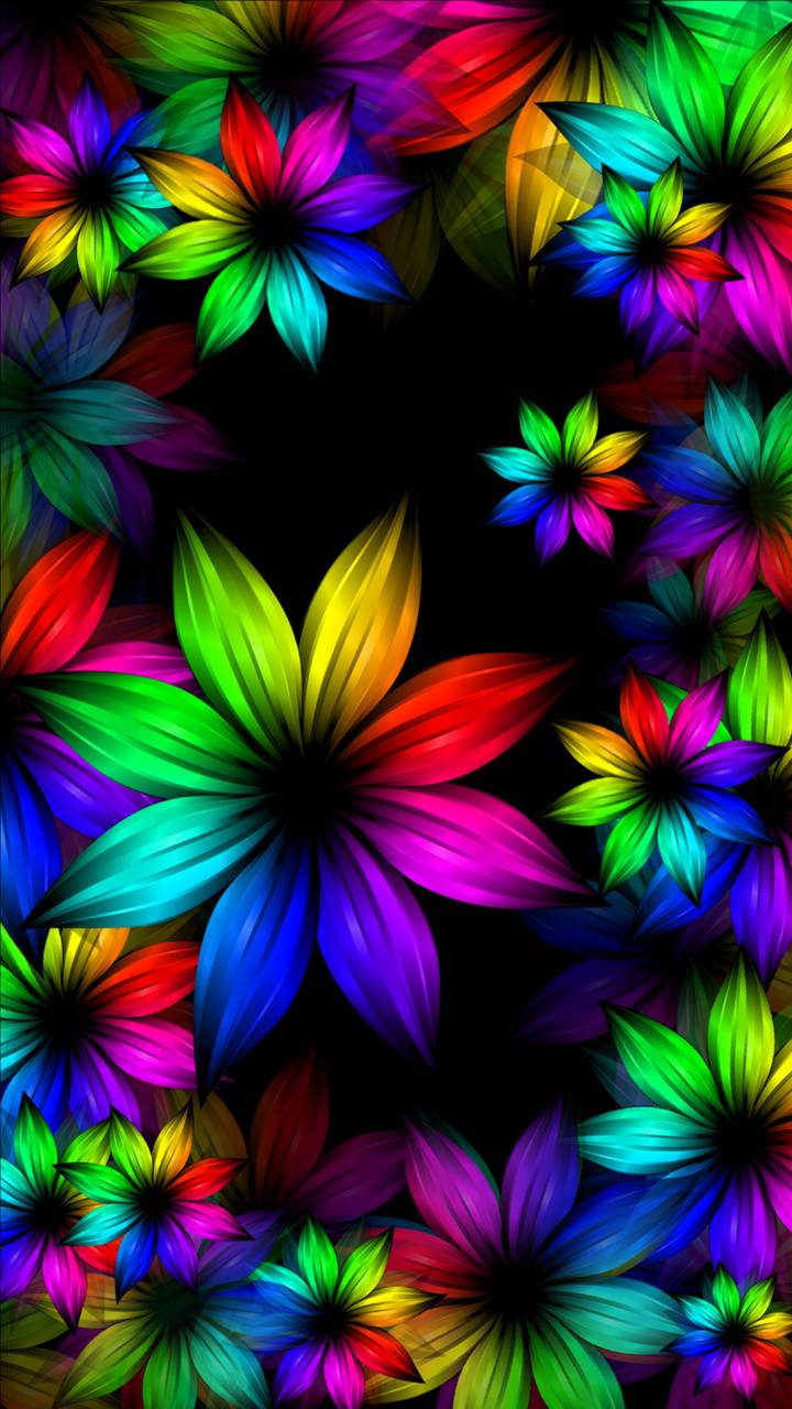 Rainbow Flowers Wallpapers Wallpaper Cave