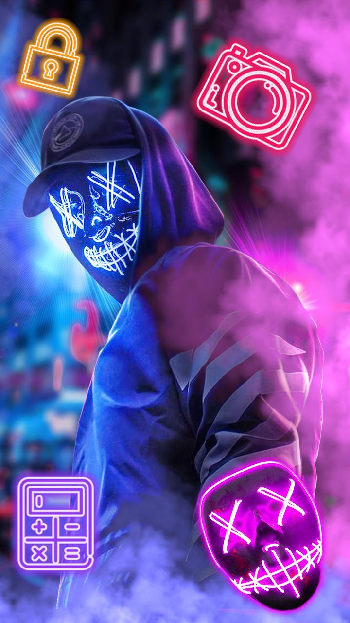 Neon Mask Guy iPhone Wallpapers Wallpaper Cave