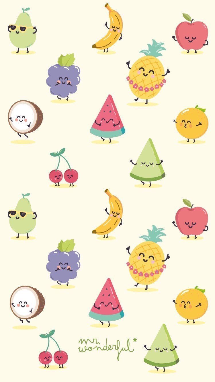 Cartoon Fruit Wallpapers Wallpaper Cave