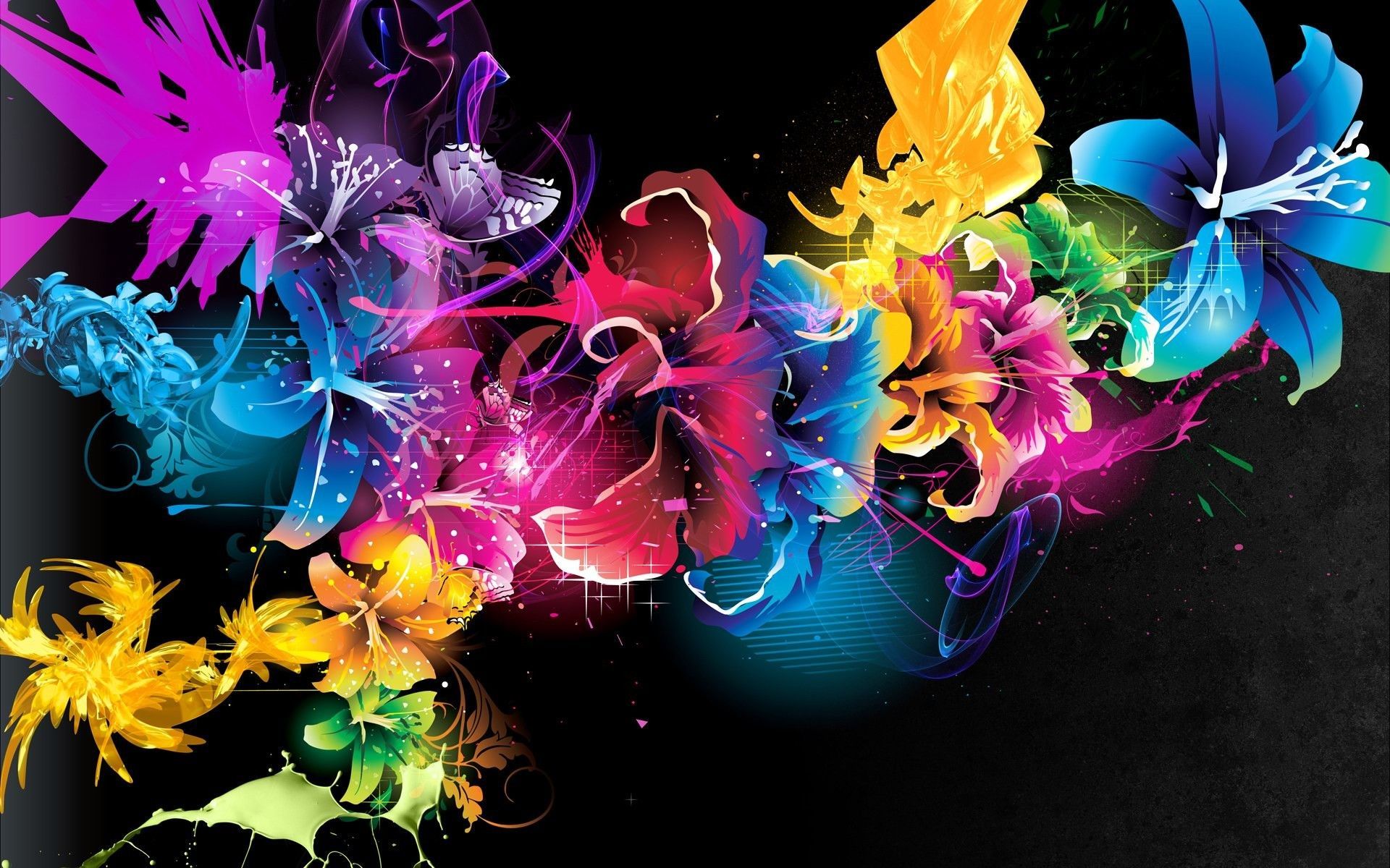 Colorful Flowers Art HD Wallpapers Wallpaper Cave