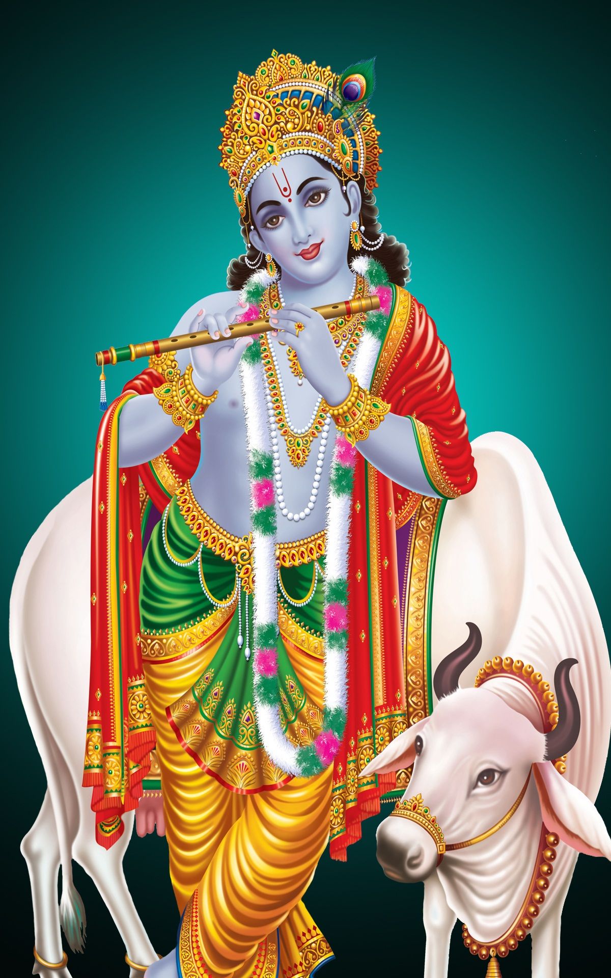 Lord Krishna With Cow High Resolution Wallpapers
