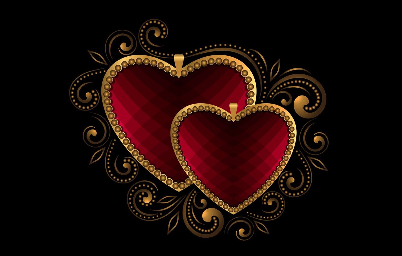 Golden Hearts Wallpapers Wallpaper Cave