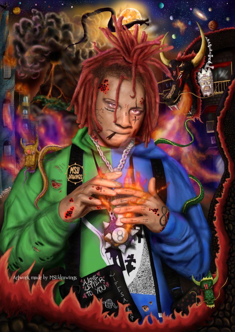 Trippie Redd Cartoon Wallpapers Wallpaper Cave