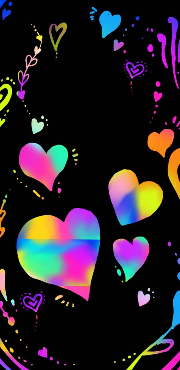 Rainbow Hearts Wallpapers Wallpaper Cave