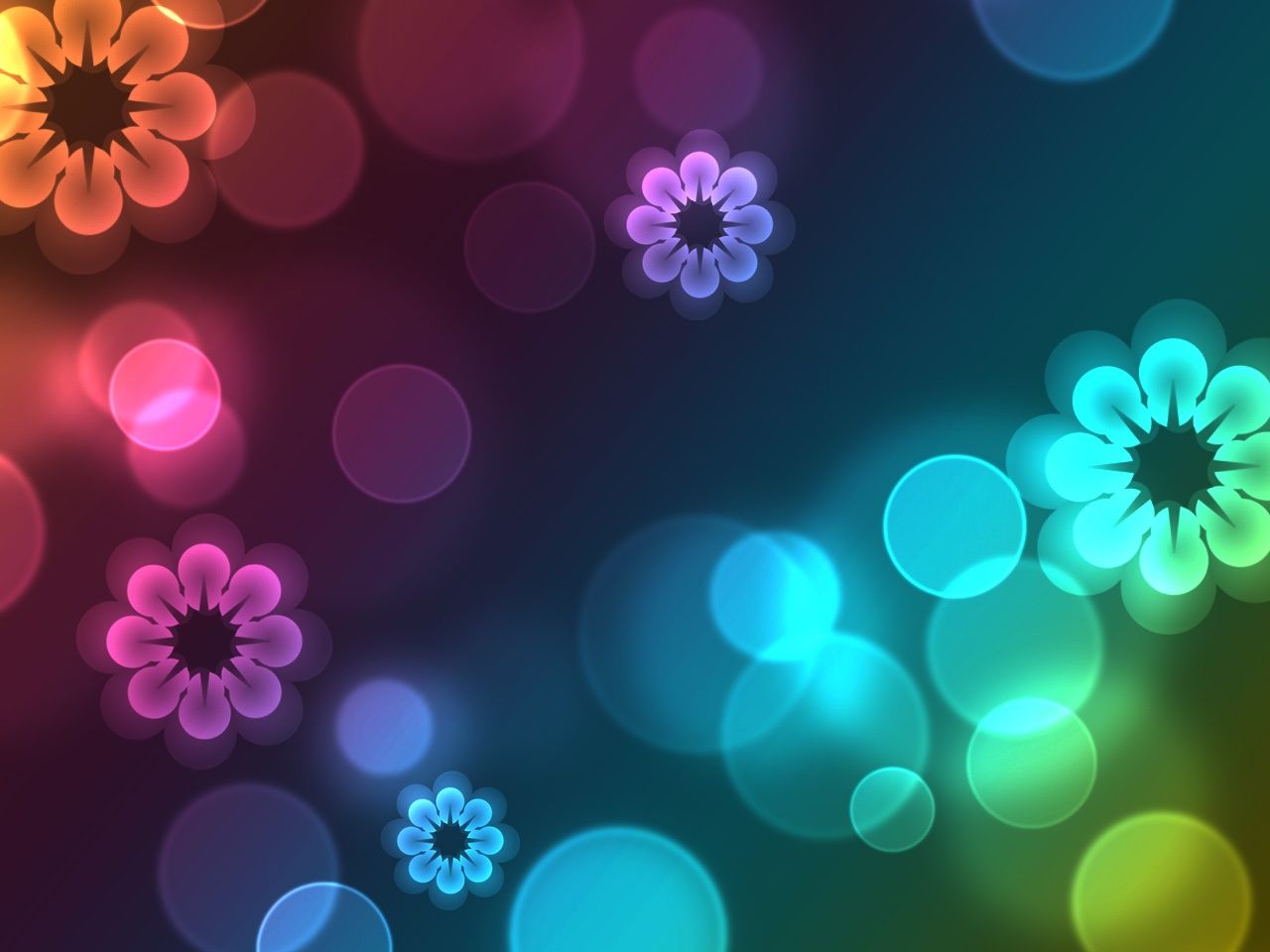 Neon Flowers Wallpapers Wallpaper Cave