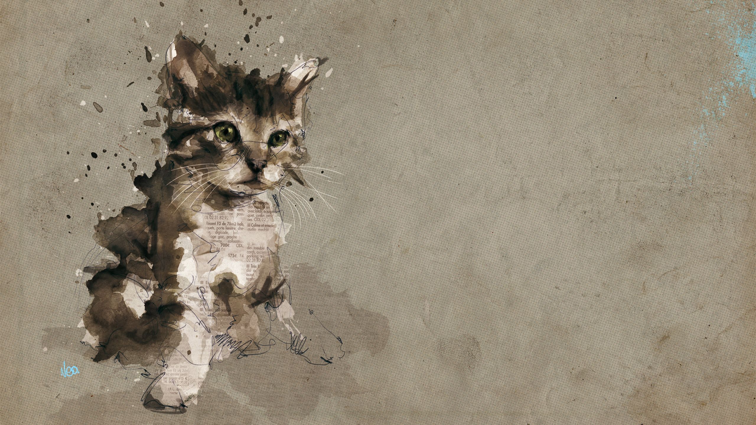 Cat Drawing Wallpapers Wallpaper Cave