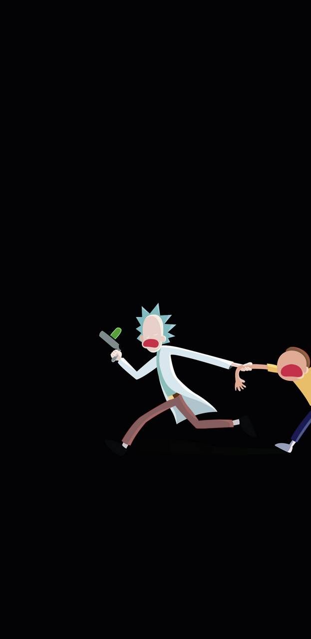 Rick And Morty Black Amoled Wallpapers Wallpaper Cave