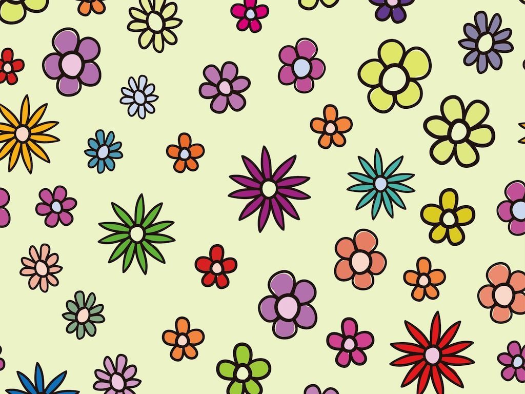 Cartoon Flower Wallpapers Wallpaper Cave