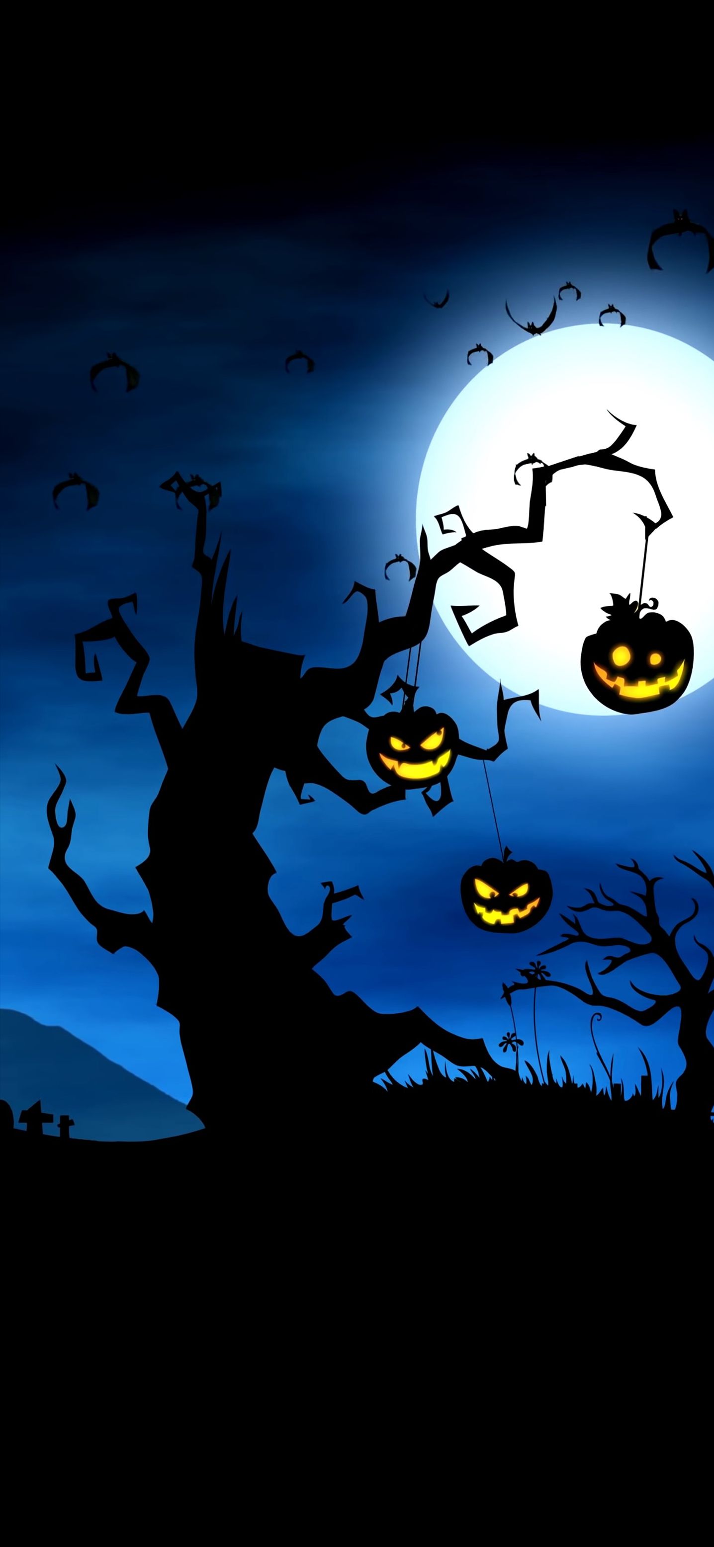 Blue Halloween Wallpapers Wallpaper Cave