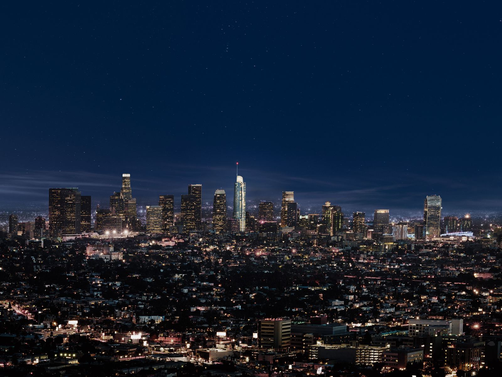 Los Angeles Skyline Wallpapers Wallpaper Cave