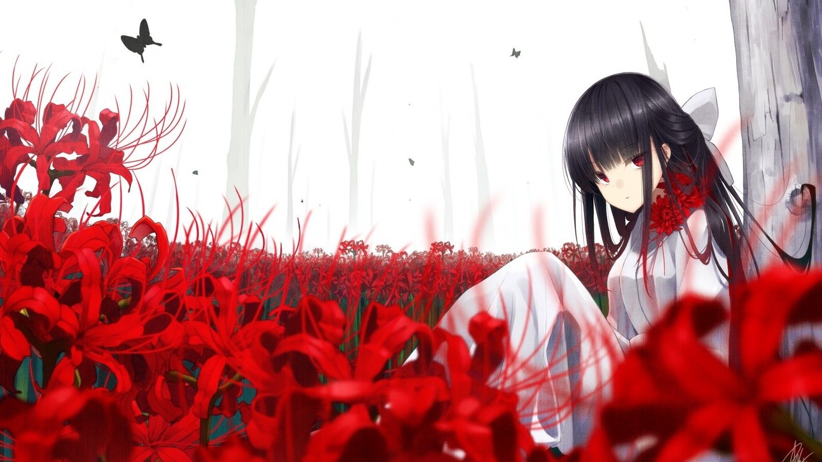 Anime Red Girl Wallpapers Wallpaper Cave