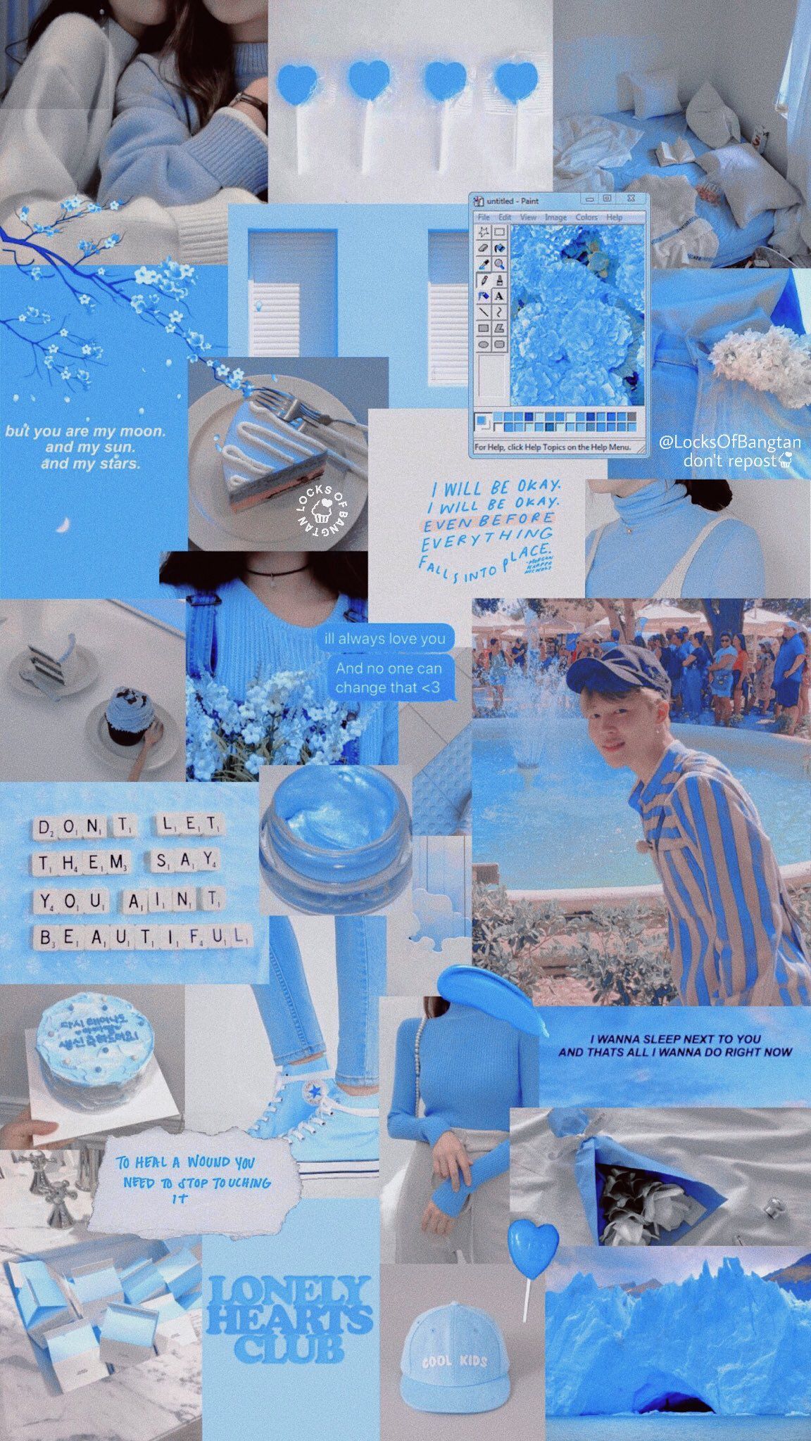 BTS Blue Wallpapers Wallpaper Cave