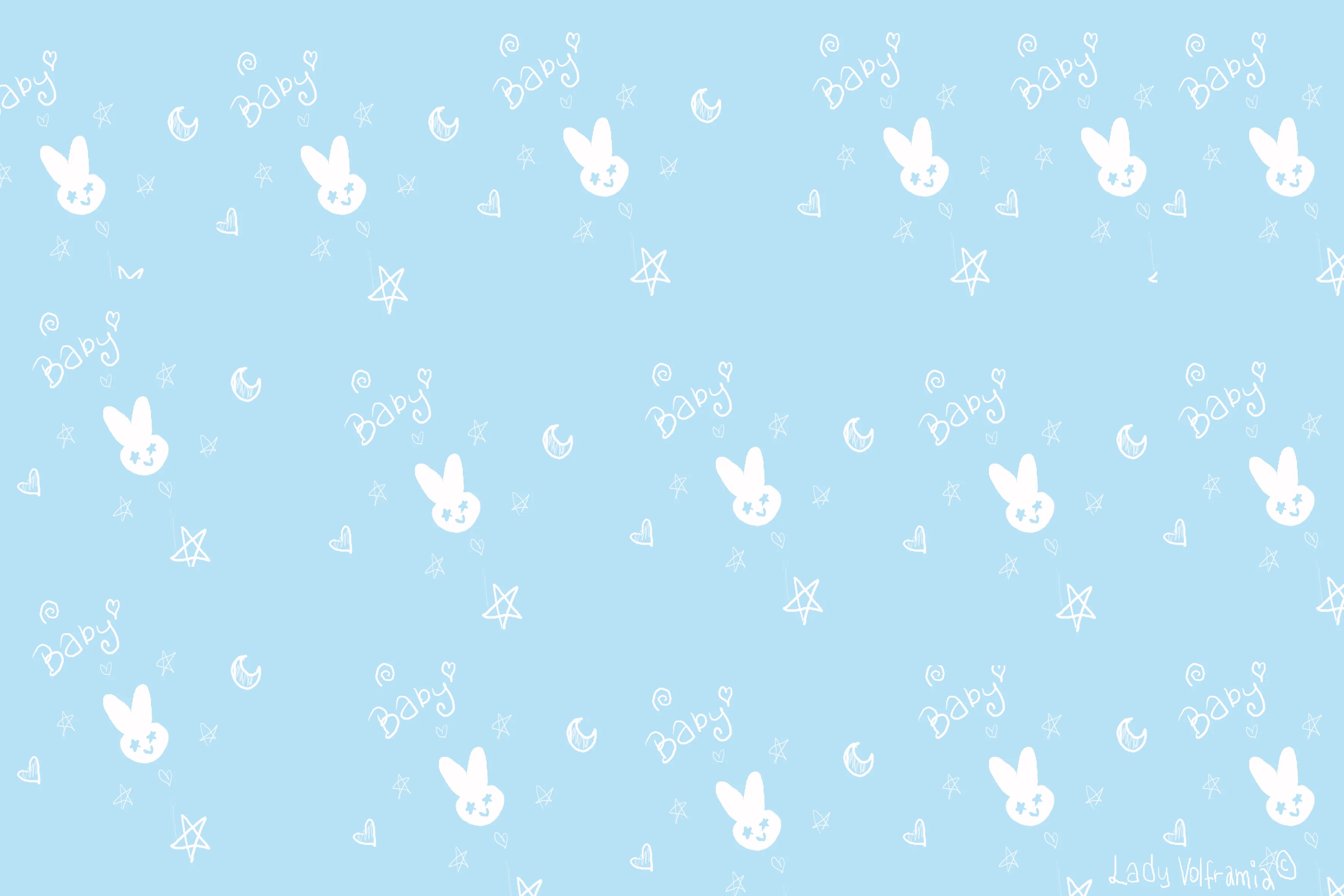 Kawaii Blue Wallpapers Wallpaper Cave