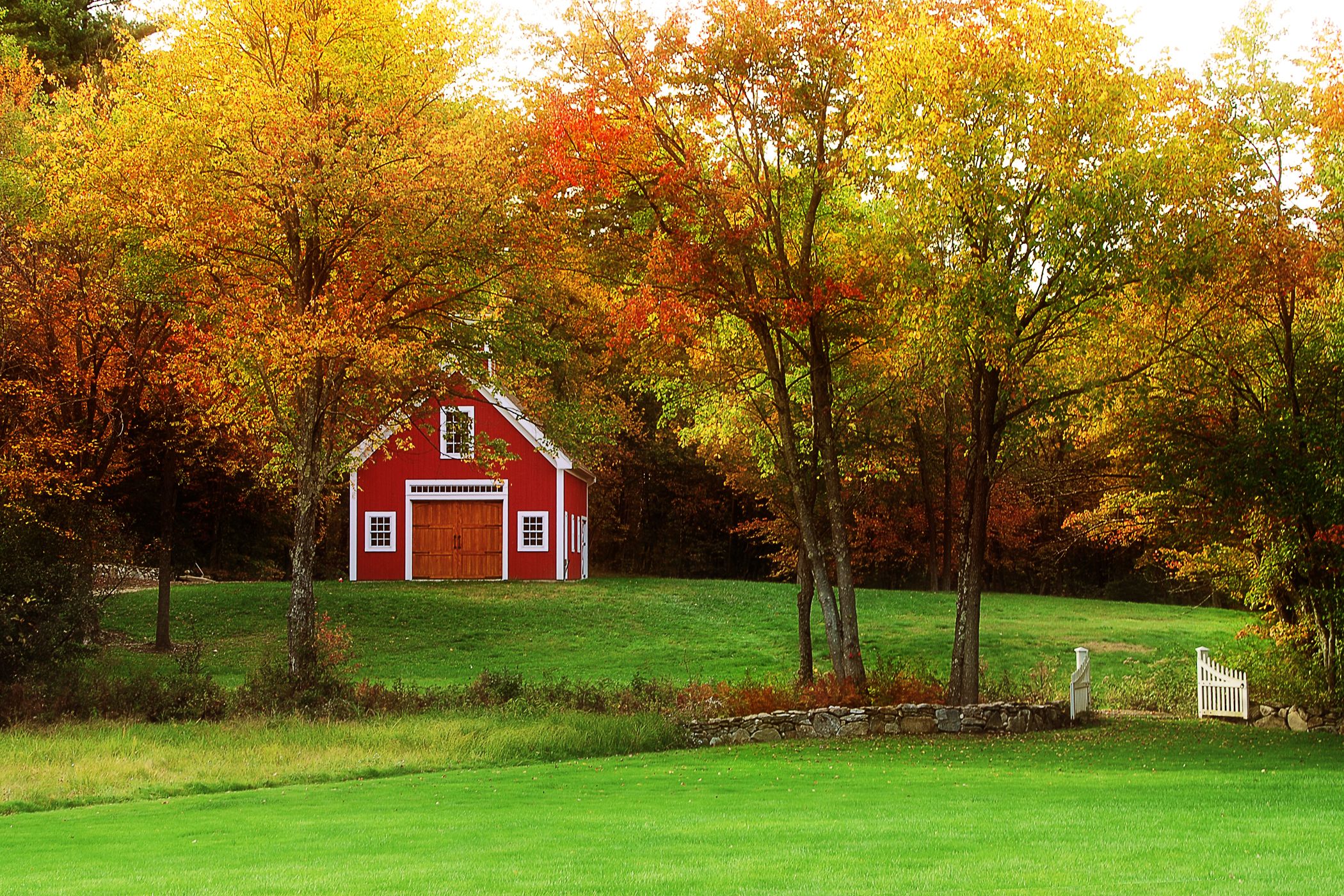 Autumn Red Barn Wallpapers Wallpaper Cave