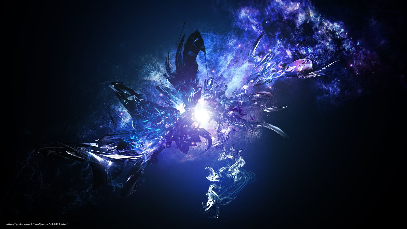 Black Blue Shards Wallpapers Wallpaper Cave