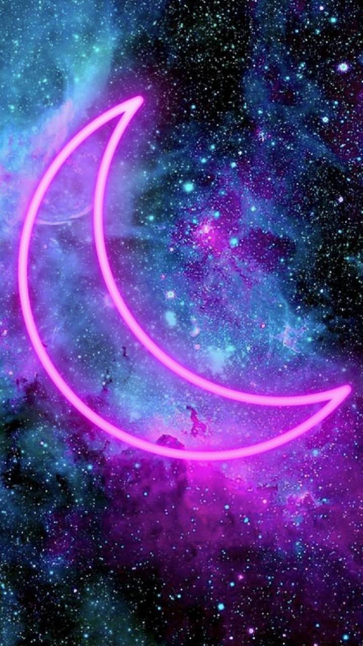 Neon Moon Wallpapers Wallpaper Cave