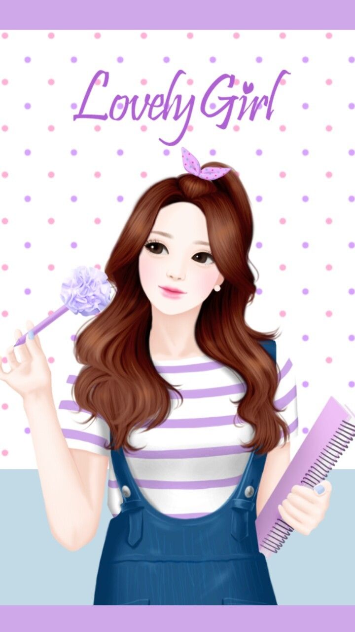 Cartoon Lovely Girl Wallpapers Wallpaper Cave