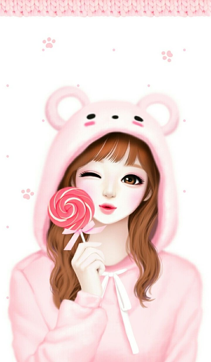 Cartoon Lovely Girl Wallpapers Wallpaper Cave