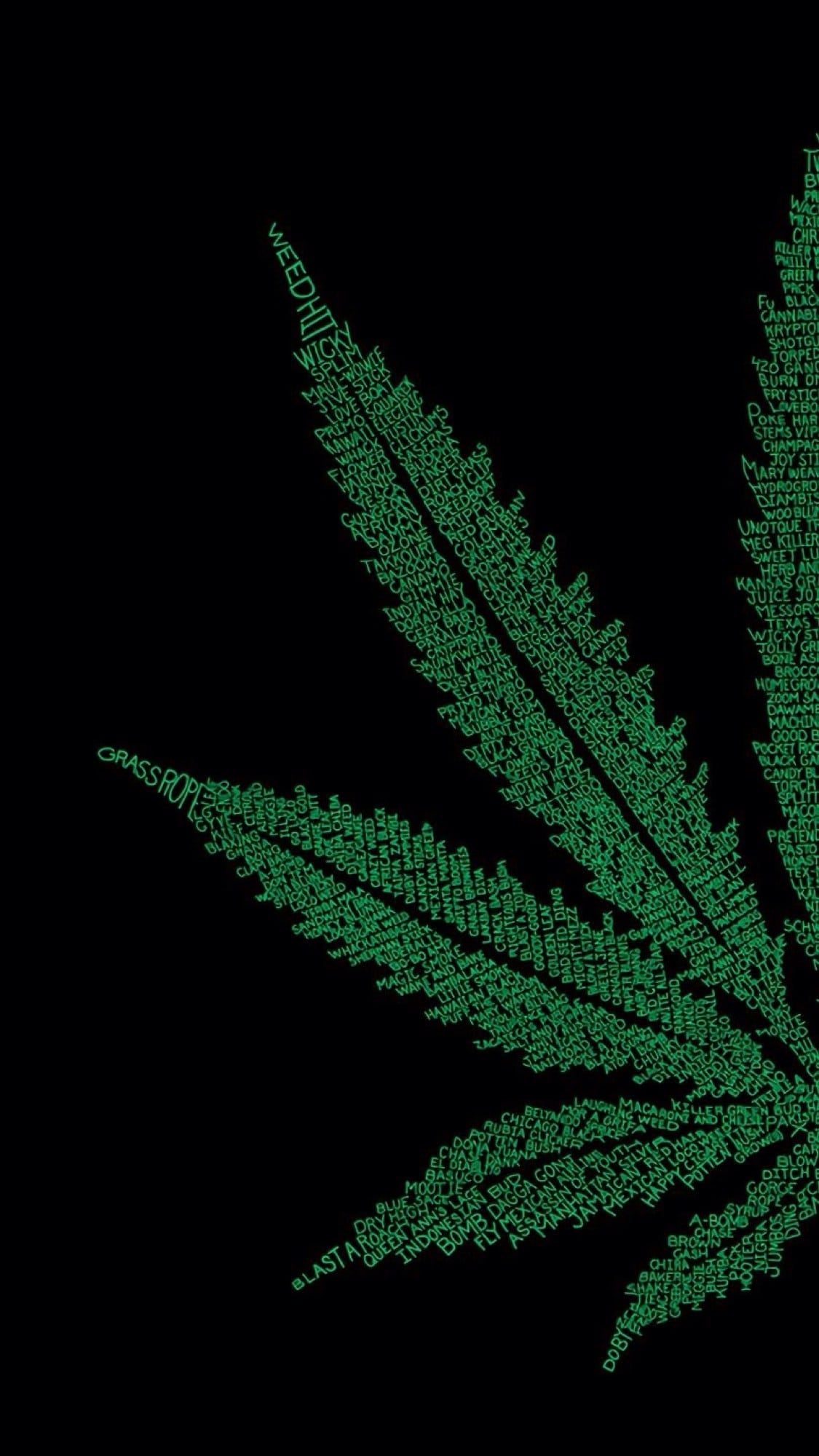 16+ Neon Green Weed Aesthetic Wallpaper PNG