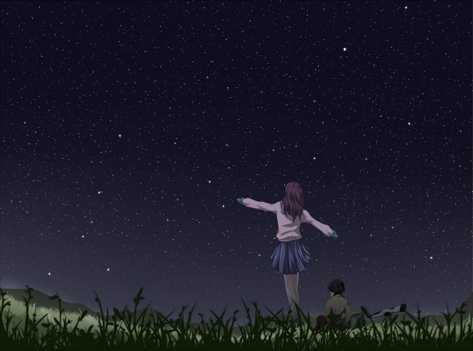 Anime Starry Sky Wallpapers Wallpaper Cave
