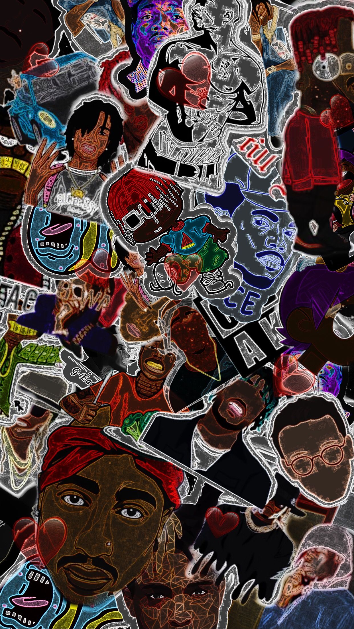 Rapper Collage Wallpapers Wallpaper Cave