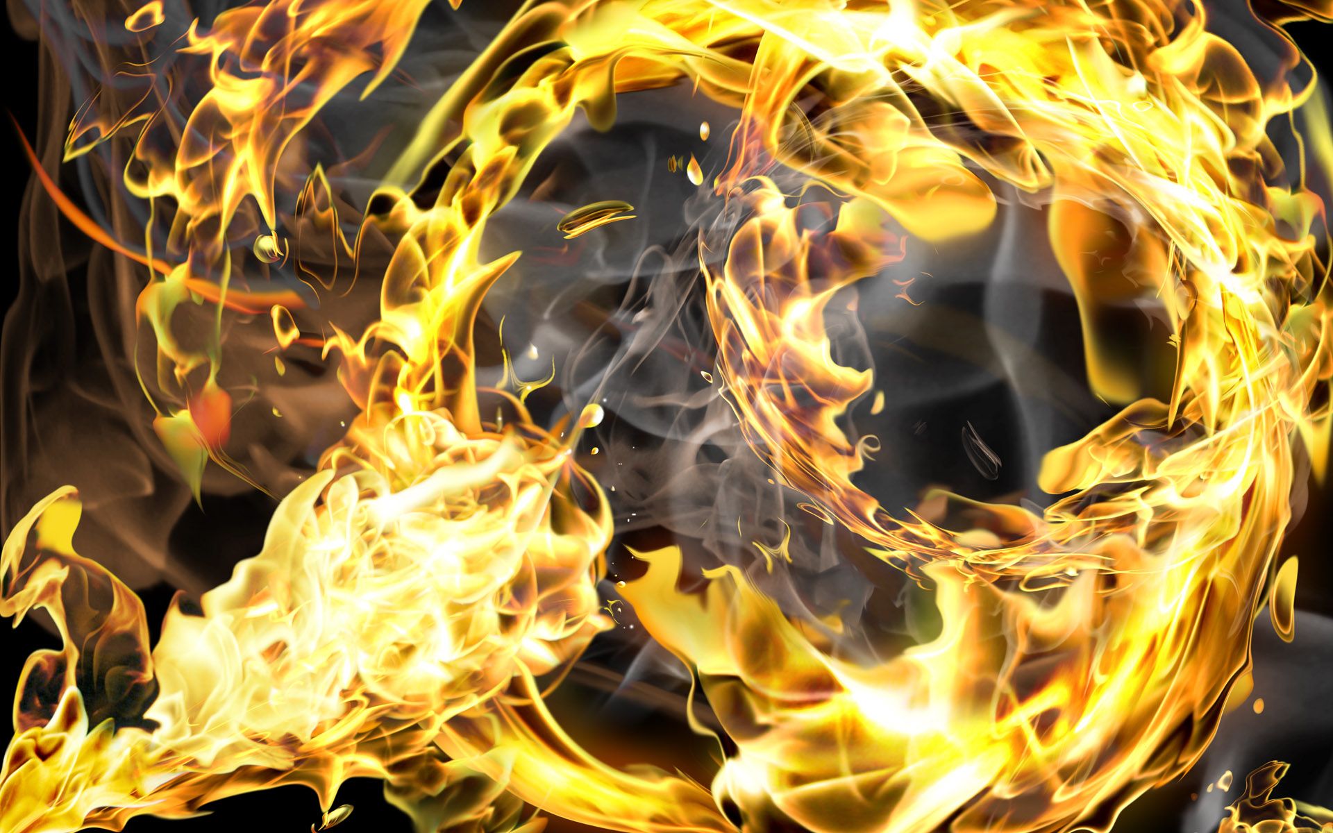 Yellow Fire Wallpapers Wallpaper Cave
