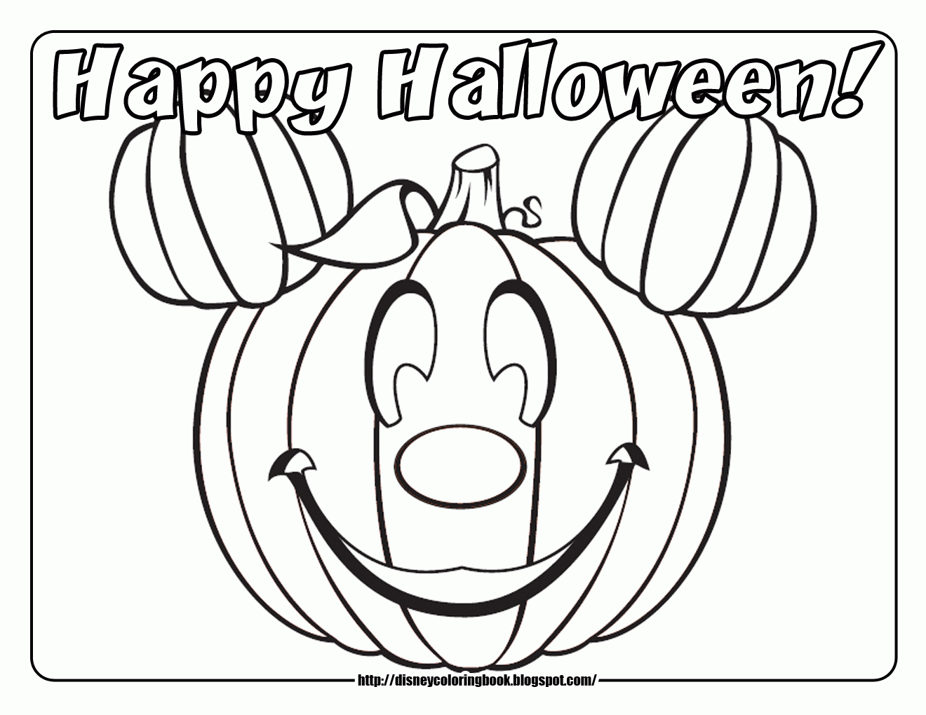 Disney Princess Halloween Coloring Pages