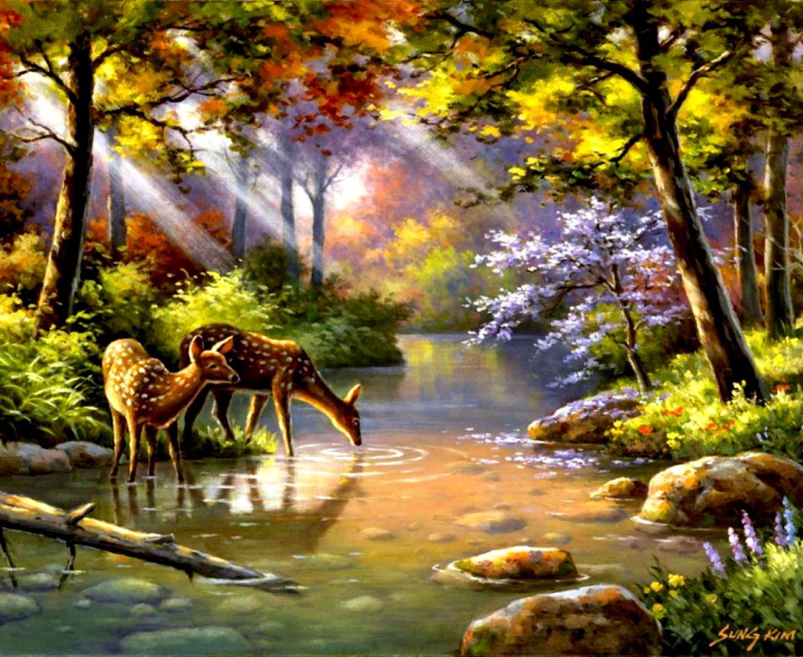 Nature Painting Wallpapers Wallpaper Cave
