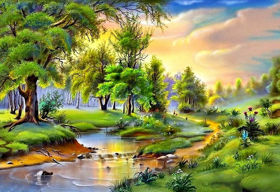Nature Painting Wallpapers Wallpaper Cave