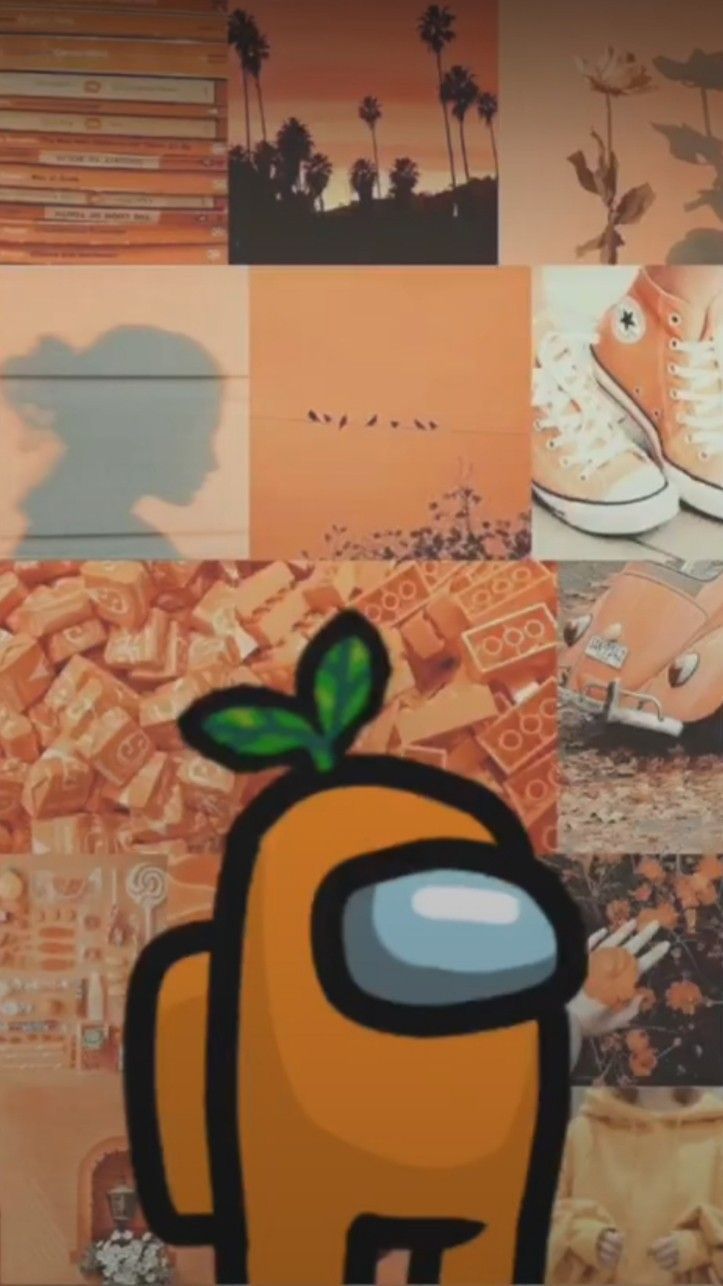 Among Us Orange Wallpapers Wallpaper Cave