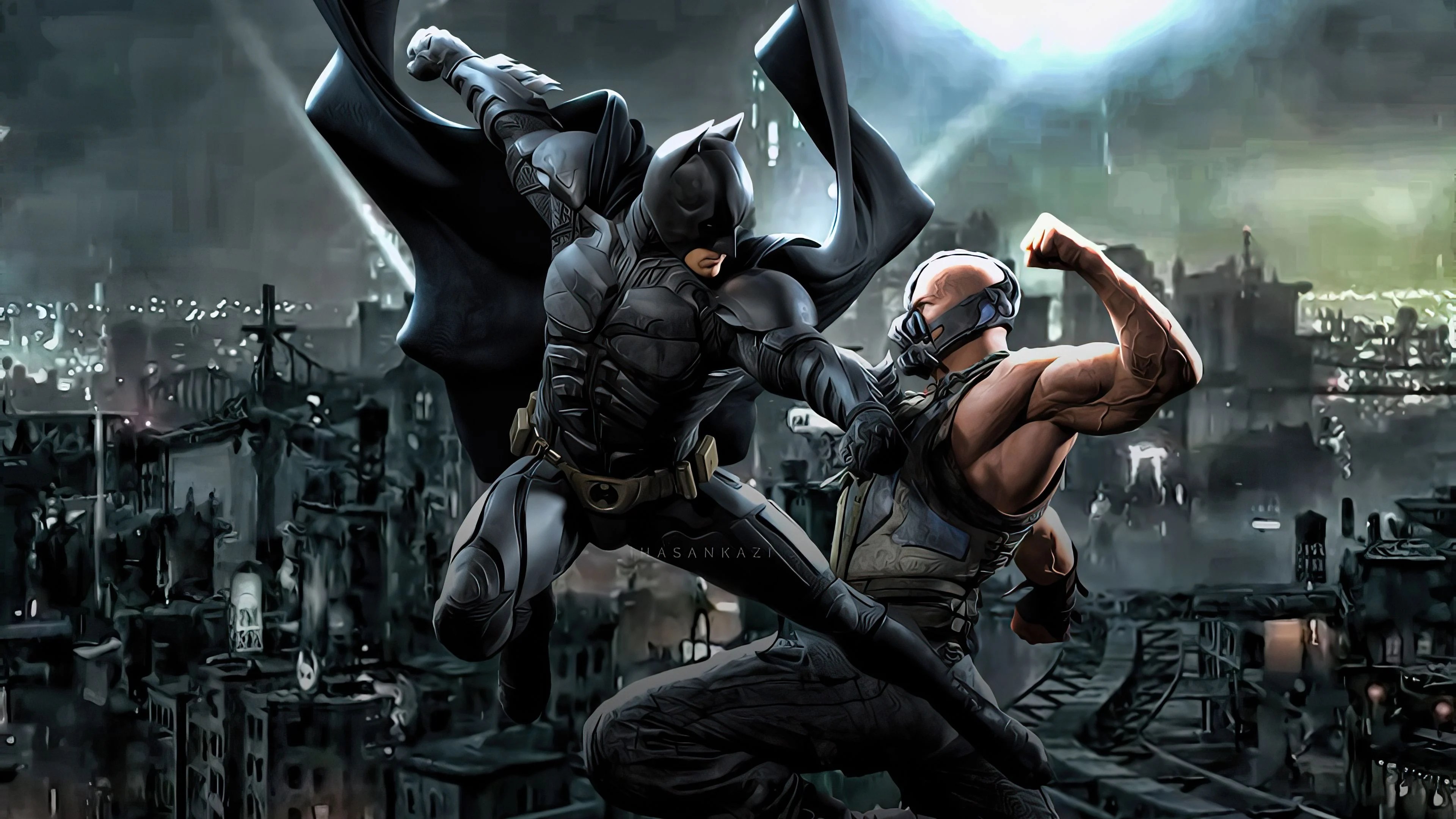 Batman Vs Bane Desktop Wallpapers Wallpaper Cave