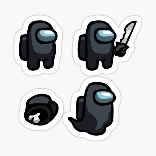 Among Us Character Black Background