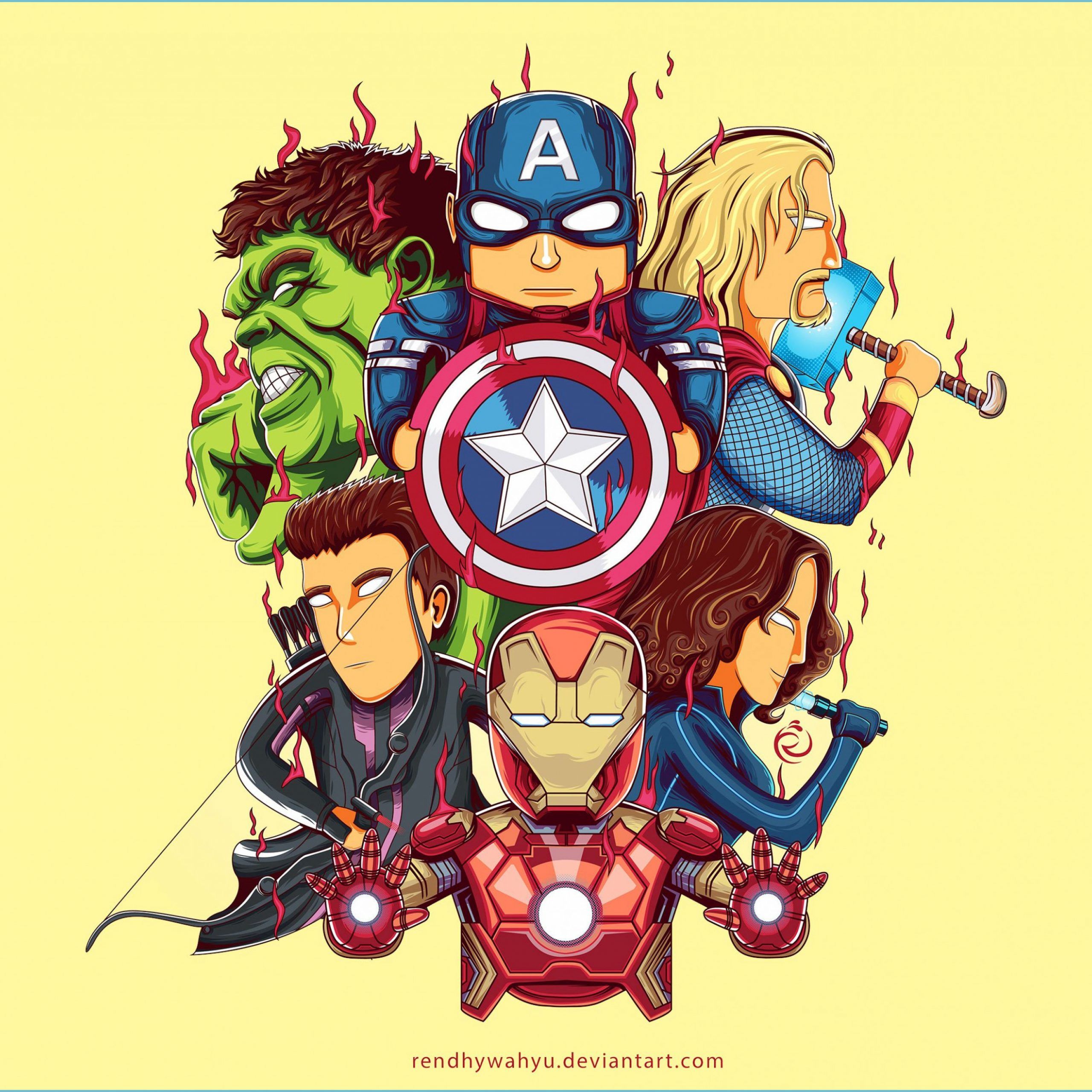 Cartoon Avengers Wallpapers Wallpaper Cave