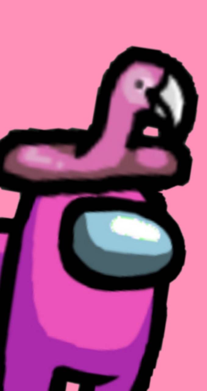 Pink Among Us Aesthetic Wallpaper