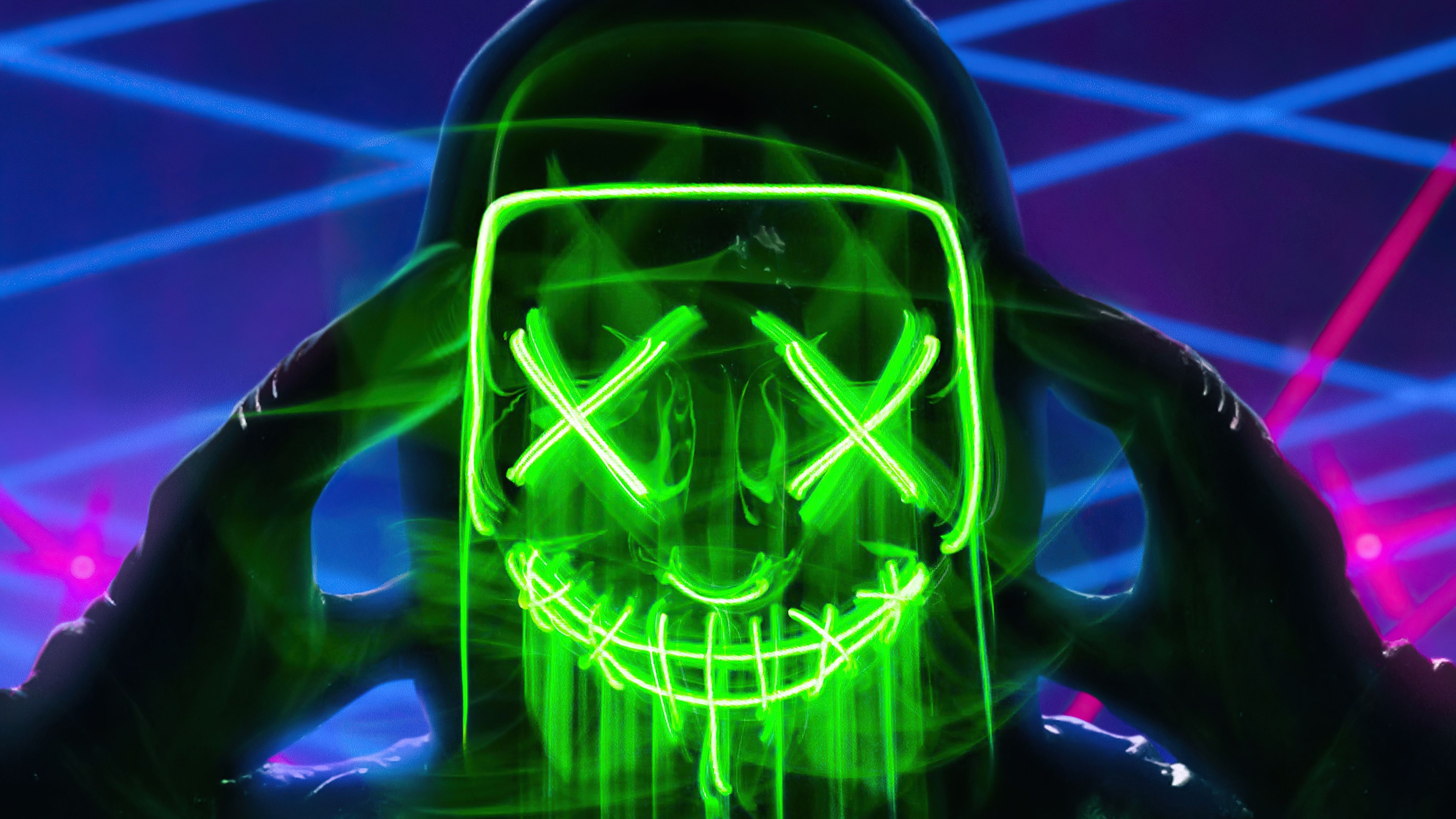 4K Neon Mask Wallpapers Wallpaper Cave