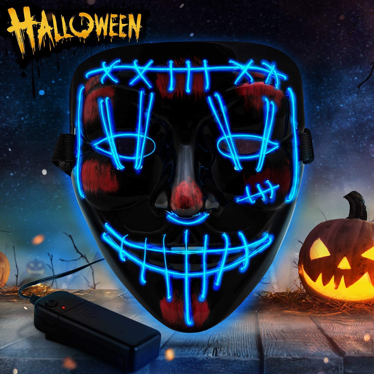 LED Mask Halloween Wallpapers Wallpaper Cave