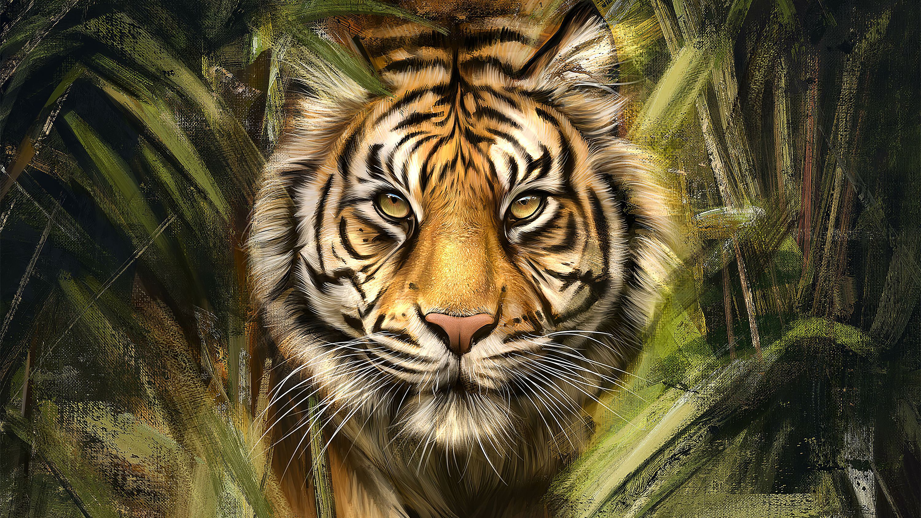Tiger Art Wallpapers Wallpaper Cave